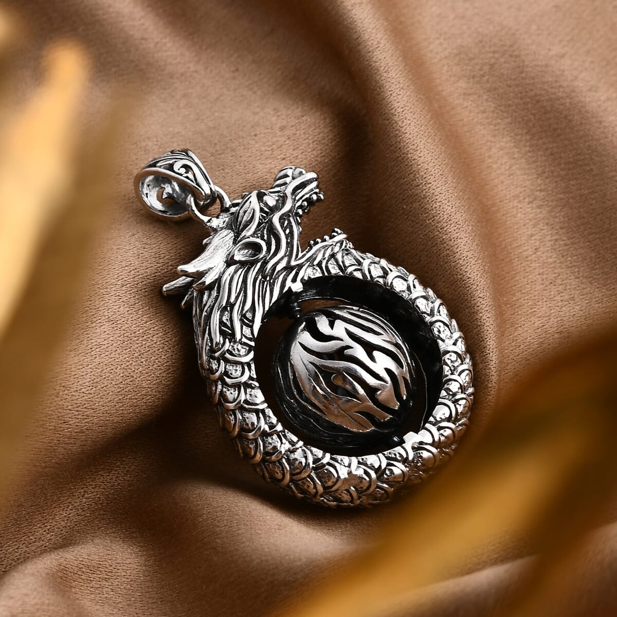 Bali Legacy Sterling Dragon Pendant 15.37 Grams image number 1