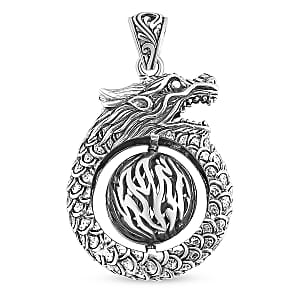 Bali Legacy Sterling Silver Dragon Pendant without Chain 15.37 Grams