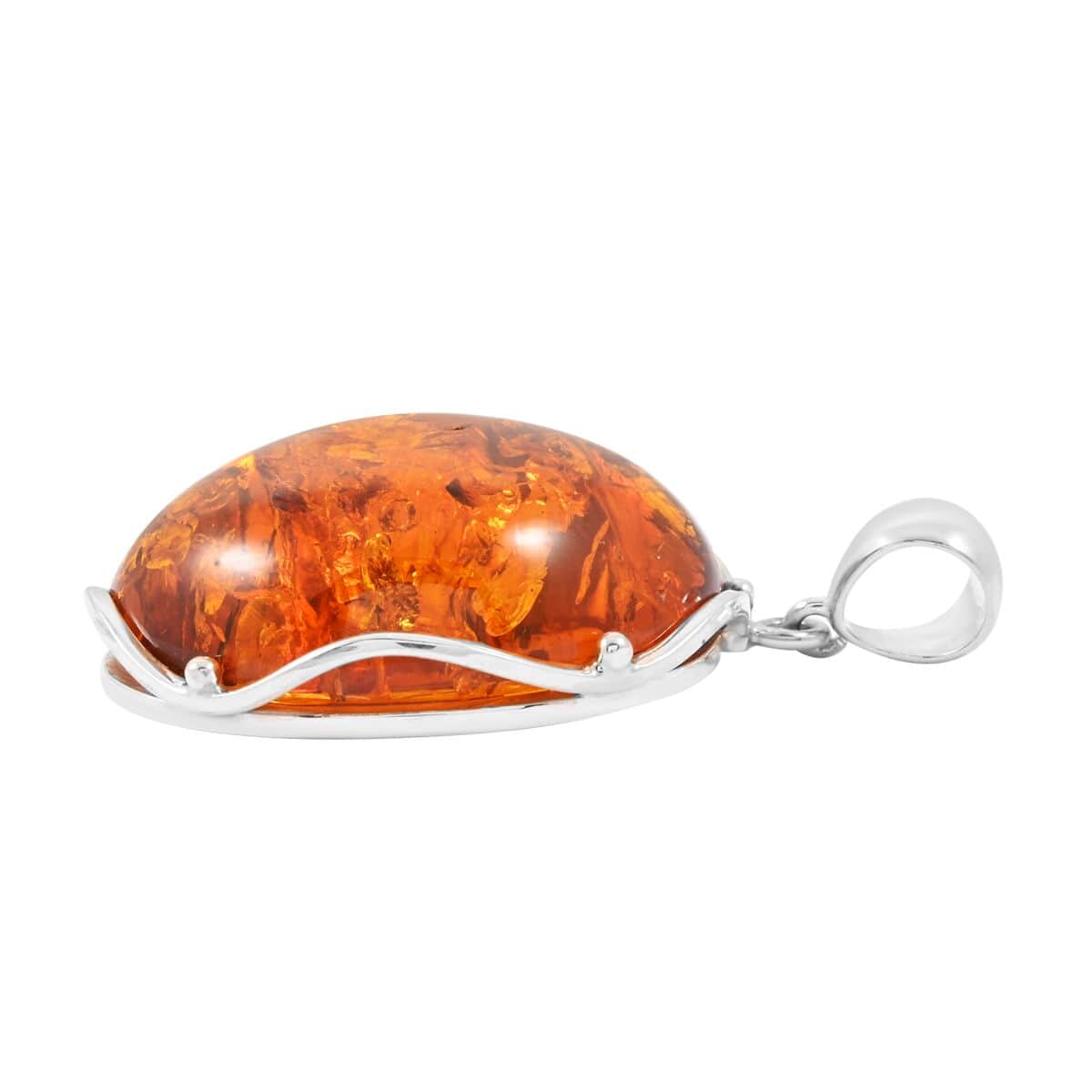 Baltic Amber Pendant in Sterling Silver image number 3