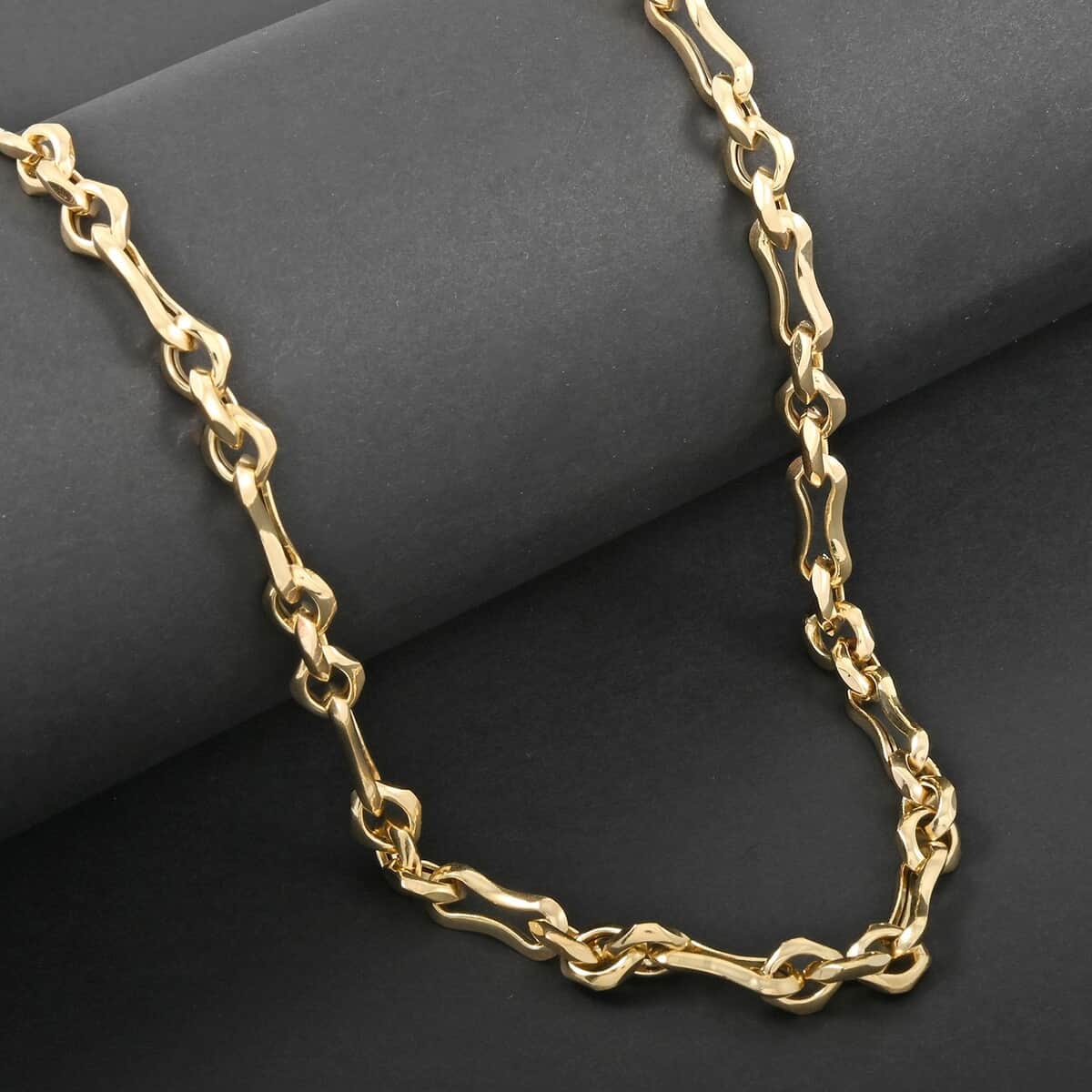 Italian 5.7mm Faceted Infinity Rolo Chain Necklace in 10K Yellow Gold 9.9 Grams 18 Inches image number 1