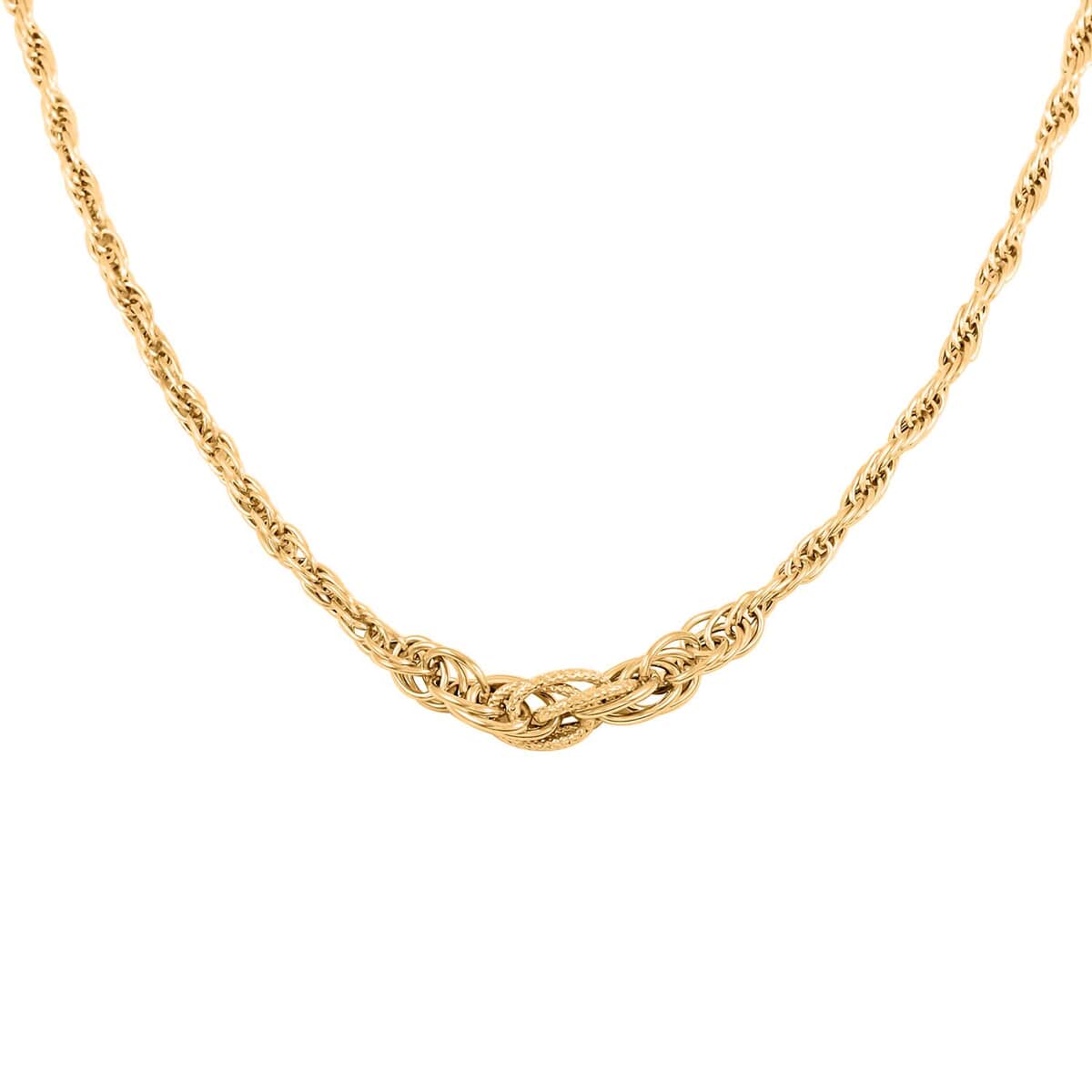 Italian 5.7mm Graduated Torchon Necklace in 10K Yellow Gold 4.5 Grams 18 Inches image number 2