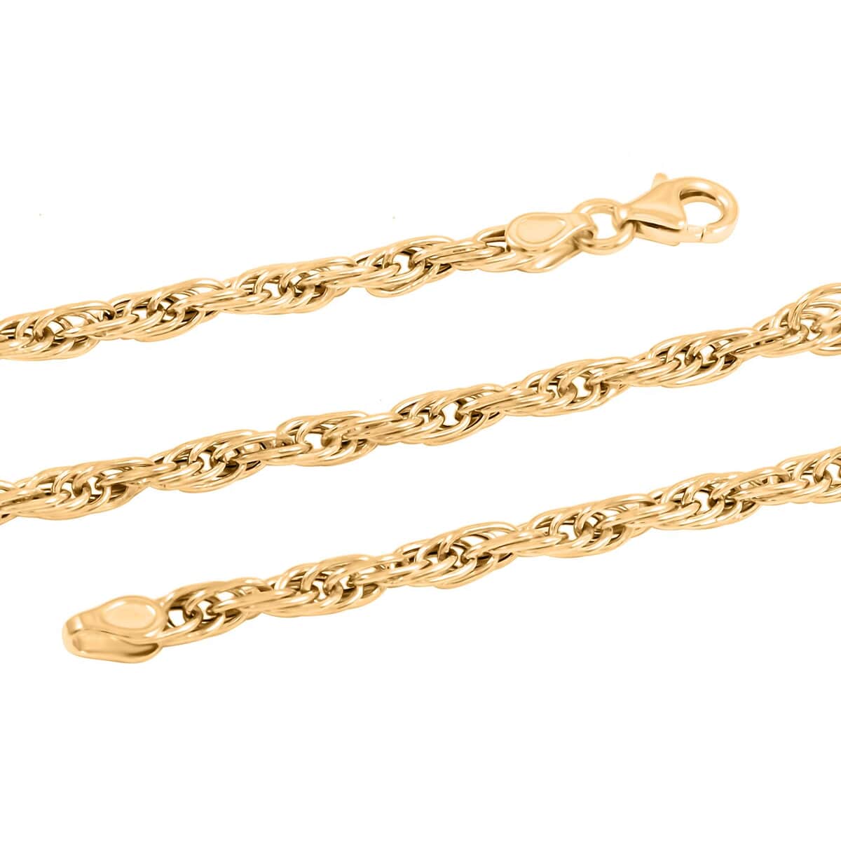 Italian 5.7mm Graduated Torchon Necklace in 10K Yellow Gold 4.5 Grams 18 Inches image number 3