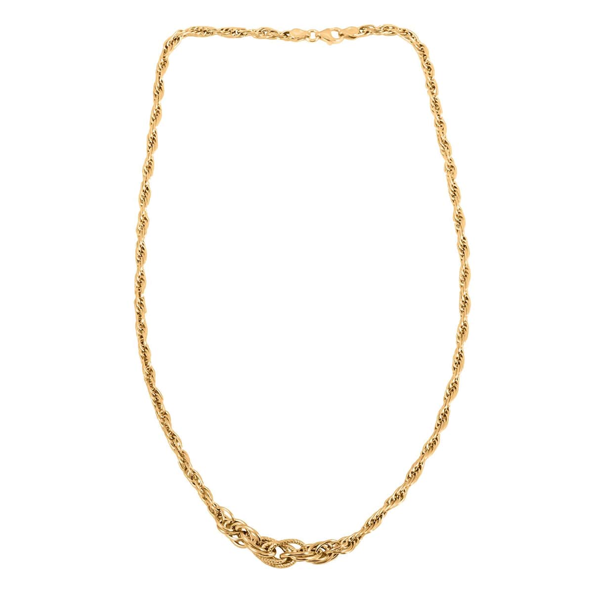 Italian 5.7mm Graduated Torchon Necklace in 10K Yellow Gold 4.5 Grams 18 Inches image number 4