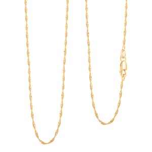 Italian 1mm Perfectina Necklace in 10K Yellow Gold 18 Inches 1.15 Grams