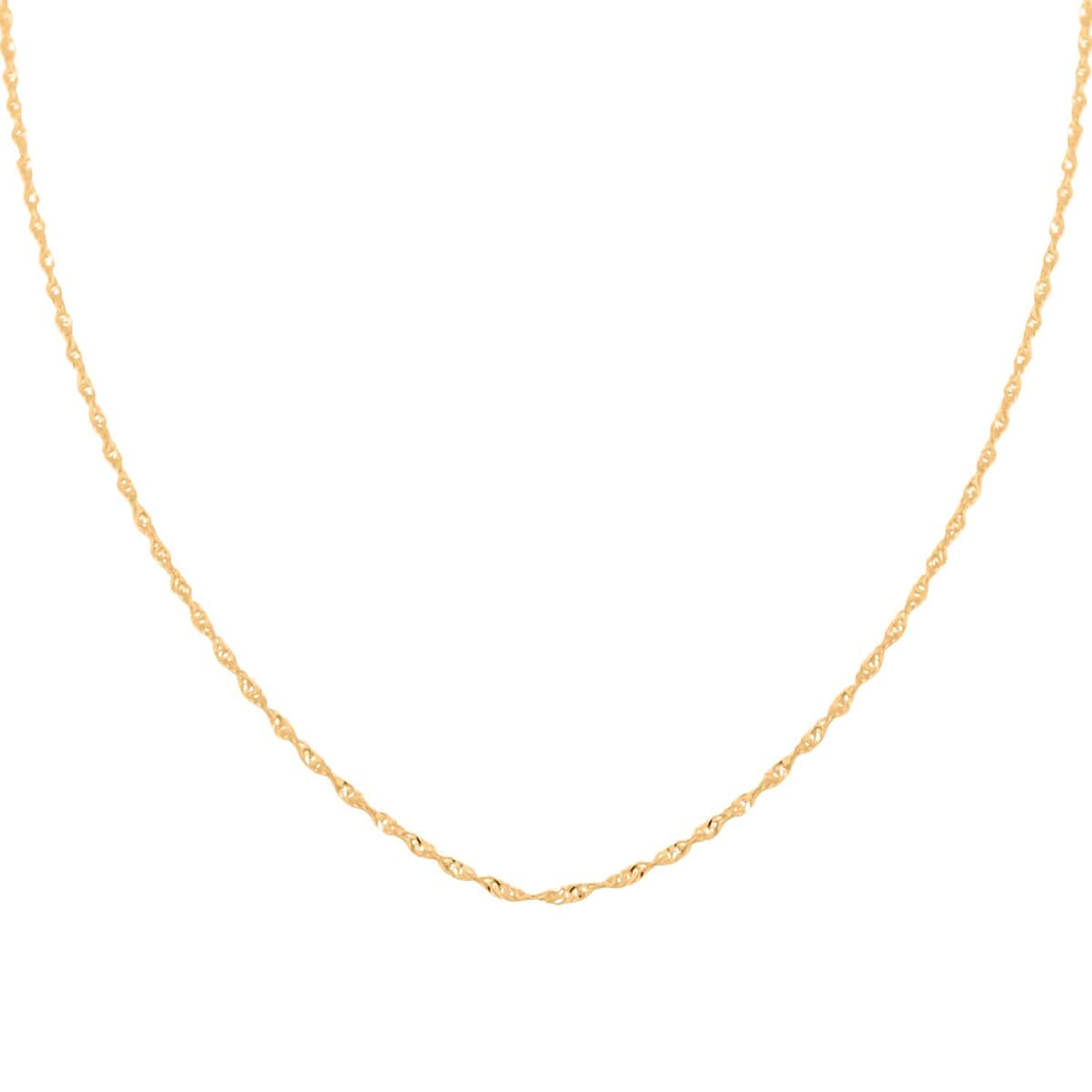 Italian 1mm Perfectina Necklace in 10K Yellow Gold 18 Inches 1.15 Grams image number 2