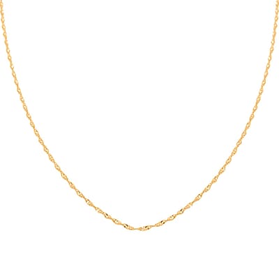 Italian 1mm Perfectina Necklace in 10K Yellow Gold 18 Inches 1.15 Grams