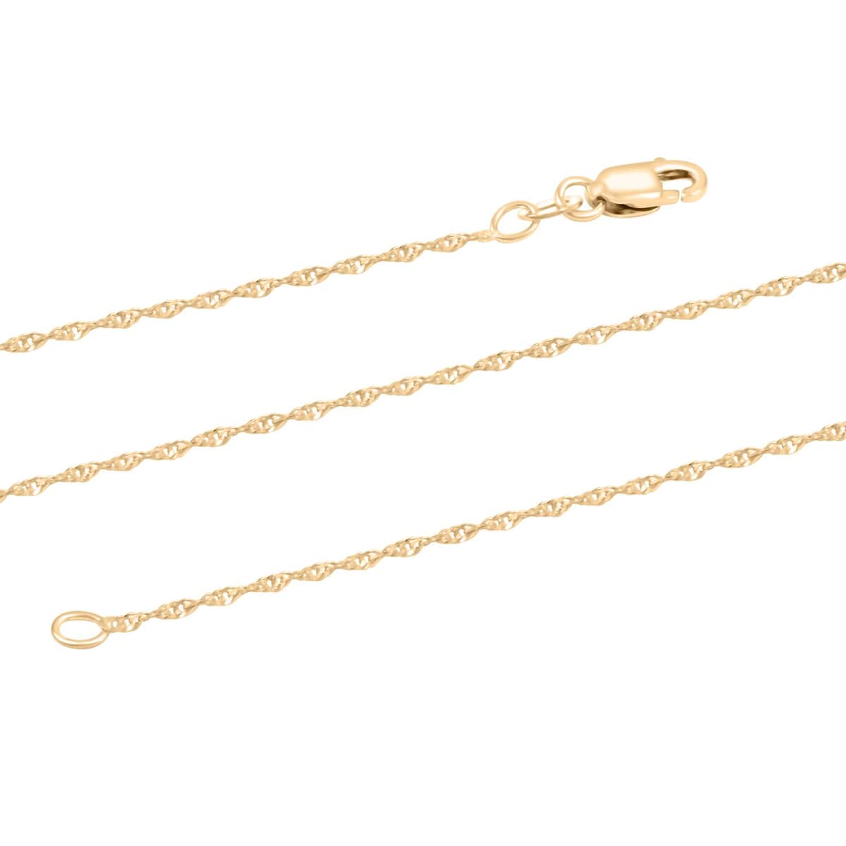 Italian 1mm Perfectina Necklace in 10K Yellow Gold 18 Inches 1.15 Grams image number 3