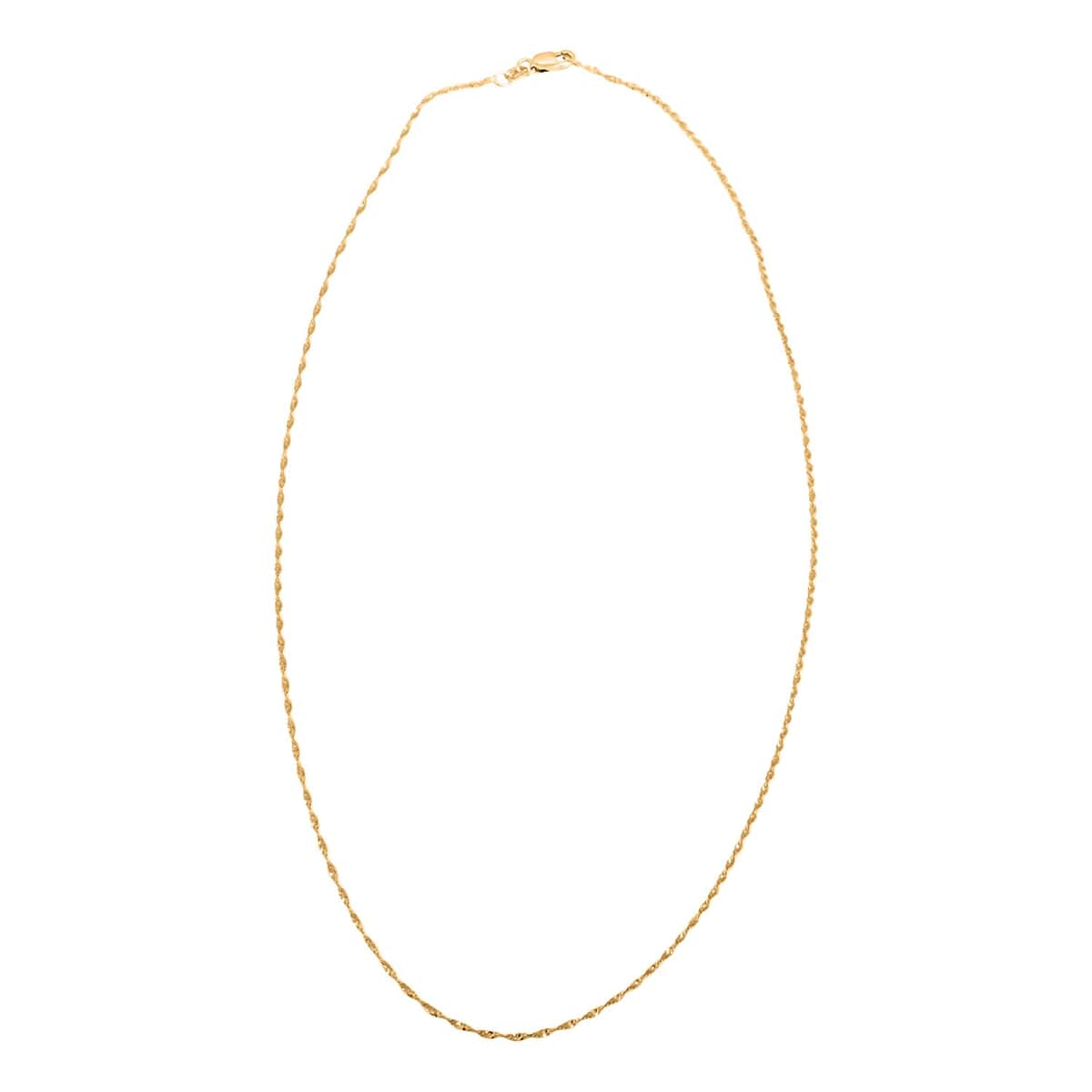 Italian 1mm Perfectina Necklace in 10K Yellow Gold 18 Inches 1.15 Grams image number 4