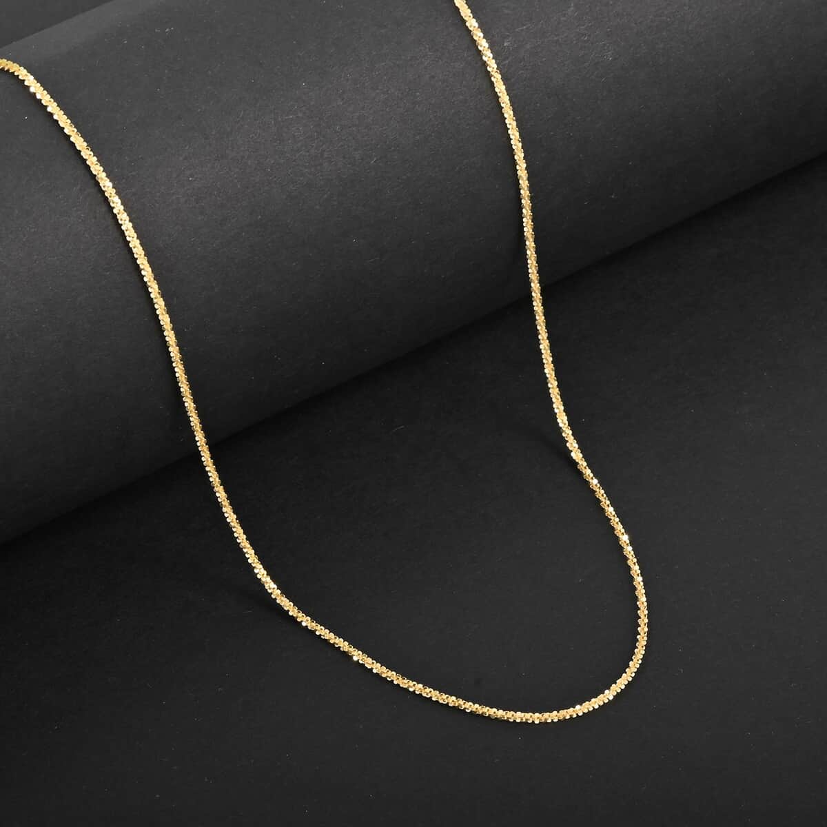 Italian 10K Yellow Gold 1.2mm Sparkle Necklace 18 Inches 1.90 Grams image number 1