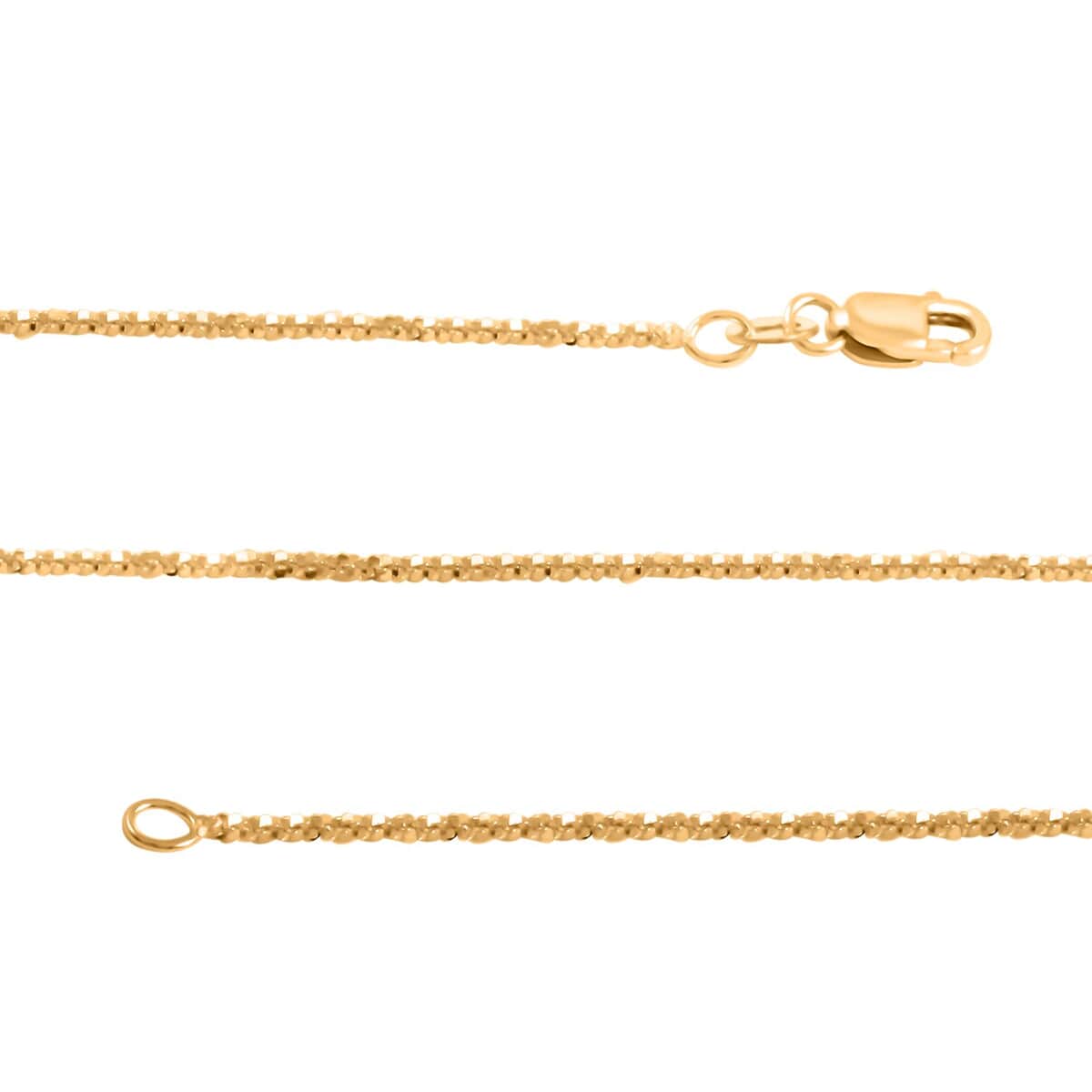 Italian 10K Yellow Gold 1.2mm Sparkle Necklace 18 Inches 1.90 Grams image number 2