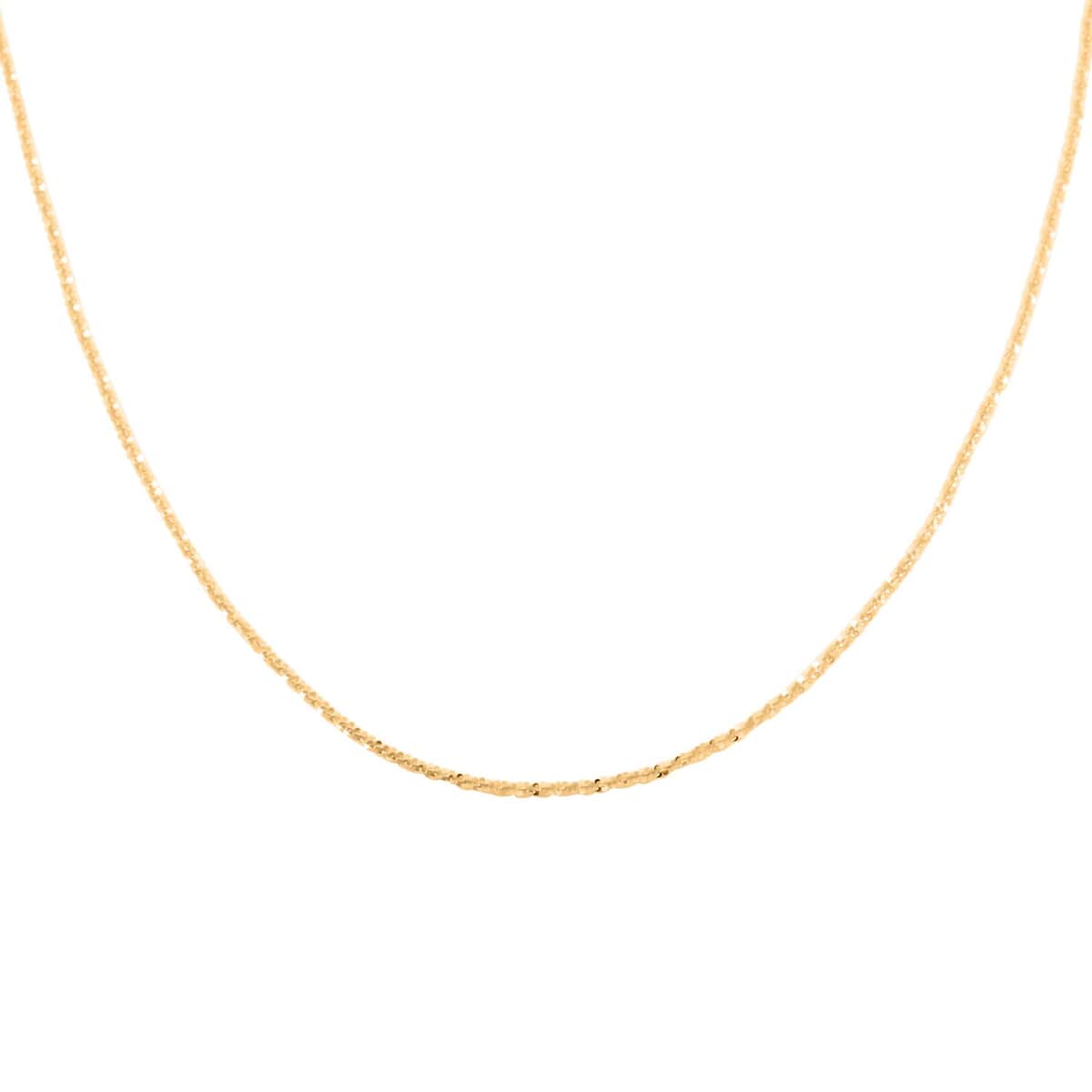 Italian 10K Yellow Gold 1.2mm Sparkle Necklace 18 Inches 1.90 Grams image number 3