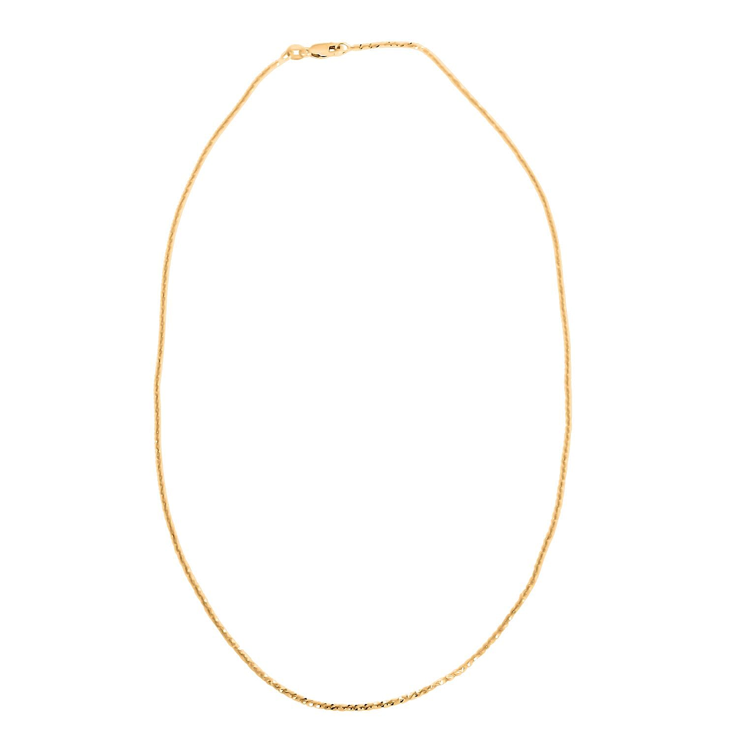 Italian 10K Yellow Gold 1.2mm Sparkle Necklace 18 Inches 1.90 Grams