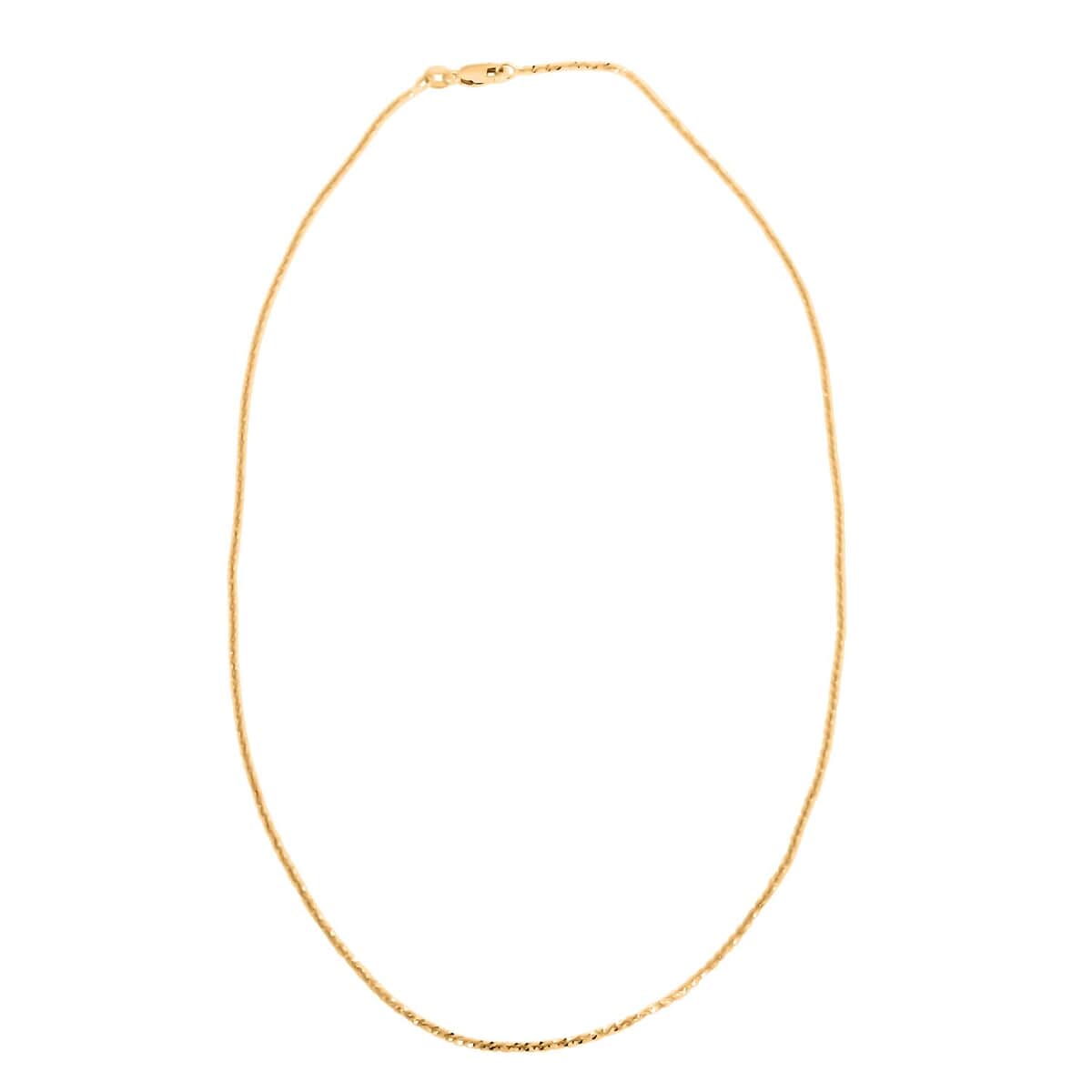 Italian 10K Yellow Gold 1.2mm Sparkle Necklace 18 Inches 1.90 Grams image number 4