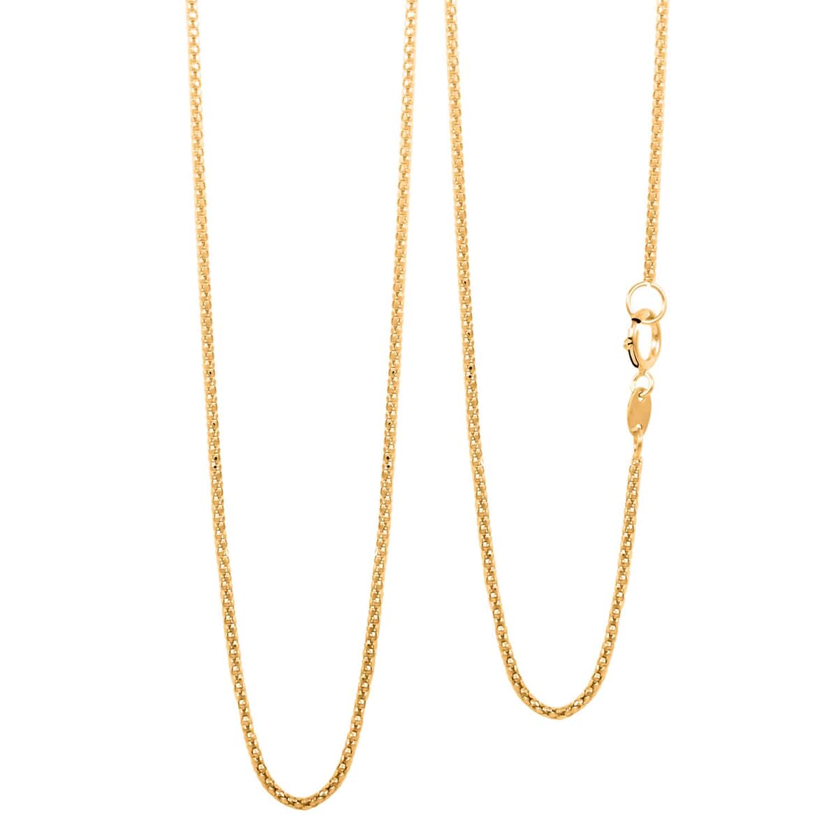 Italian 1.3mm Popcorn Necklace in 14K Yellow Gold 2.2 Grams 18 Inches image number 0