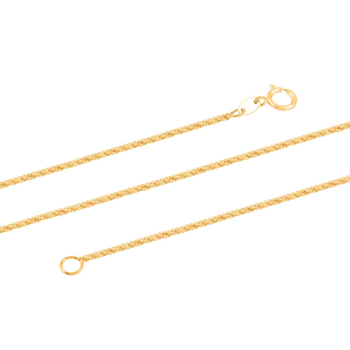 Italian 1.3mm Popcorn Necklace in 14K Yellow Gold 2.2 Grams 18 Inches image number 3