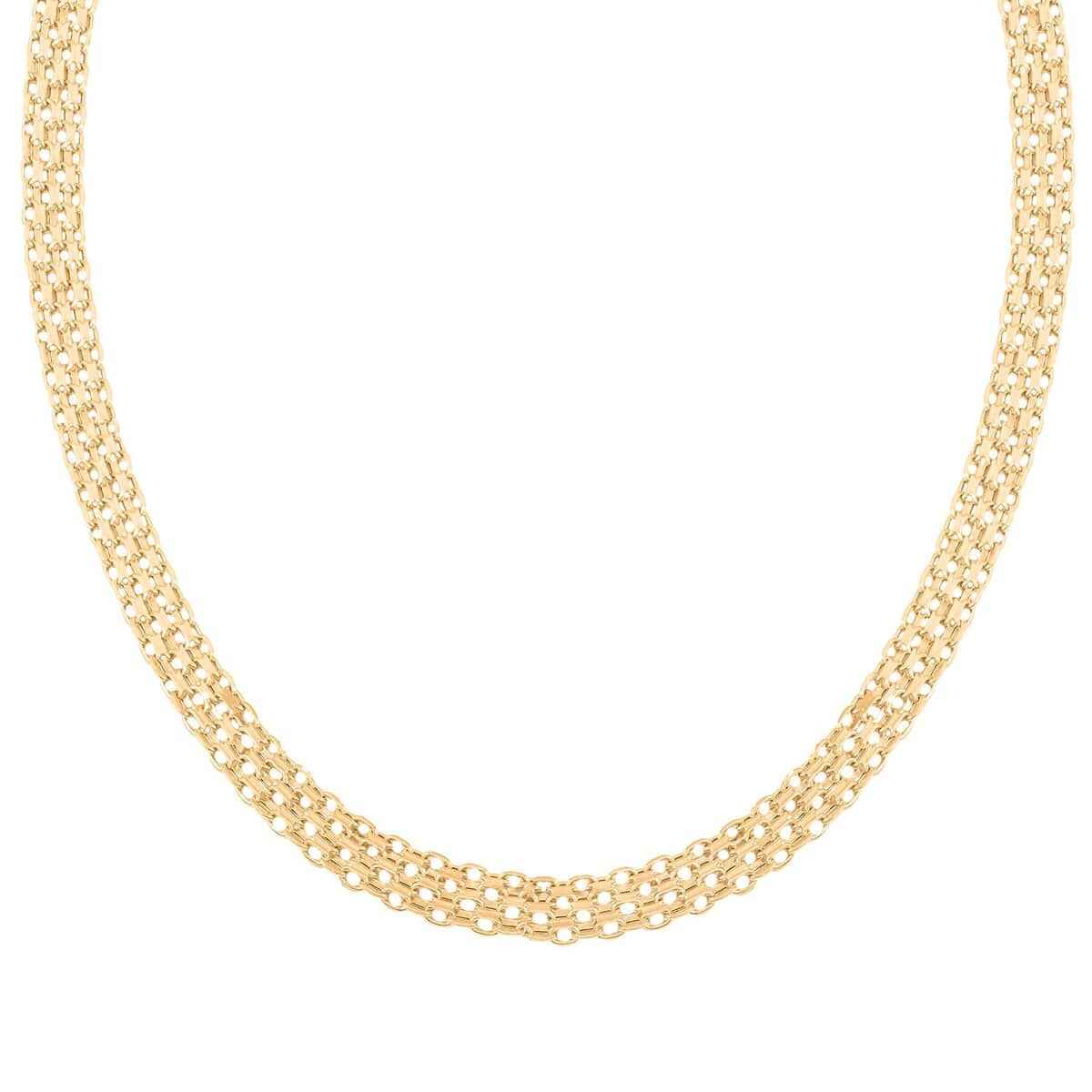 Italian 6mm Bismark Necklace in 10K Yellow Gold 7.3 Grams 20 Inches image number 0