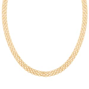 Italian 6mm Bismark Necklace in 10K Yellow Gold 7.3 Grams 20 Inches