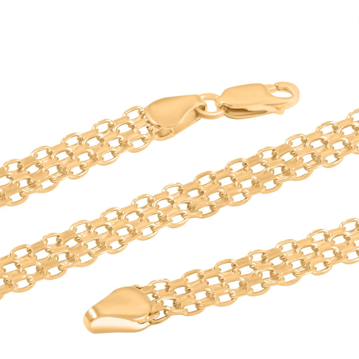 Italian 6mm Bismark Necklace in 10K Yellow Gold 7.3 Grams 20 Inches image number 2