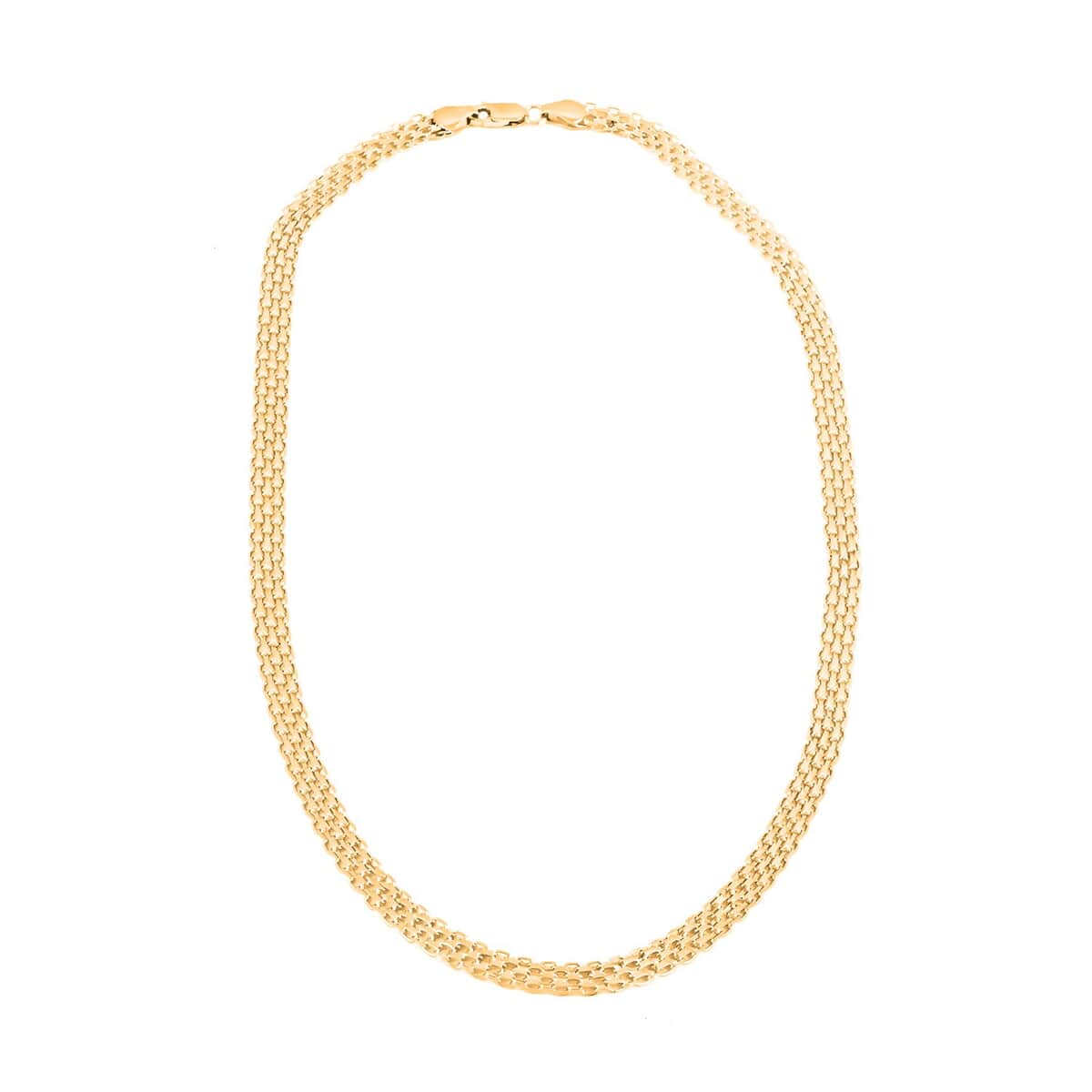 Italian 6mm Bismark Necklace in 10K Yellow Gold 7.3 Grams 20 Inches image number 3