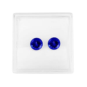 AAAA Tanzanite Set of 2 (Rnd 5 mm) 1.00 ctw