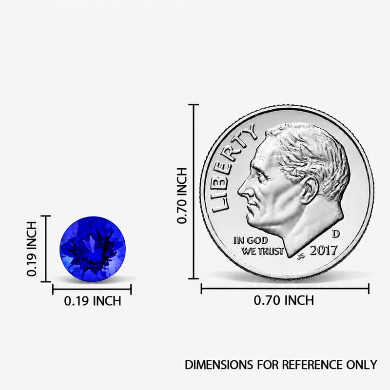 AAAA Tanzanite Set of 2 (Round) 1.00 ctw