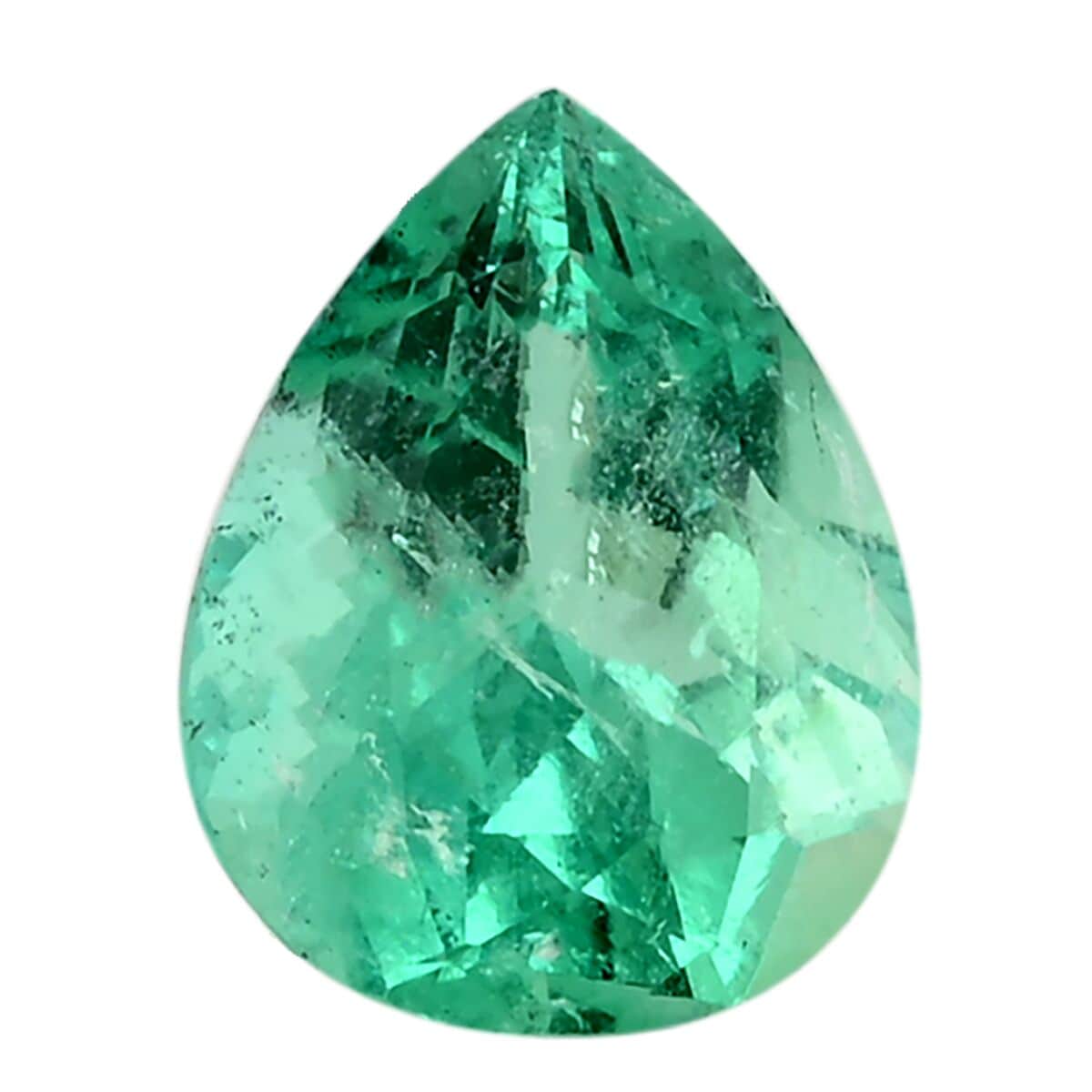 Collectors Choice Certified & Appraised AAAA Boyaca Colombian Emerald (Pear Free Size) 6.00 ctw image number 0