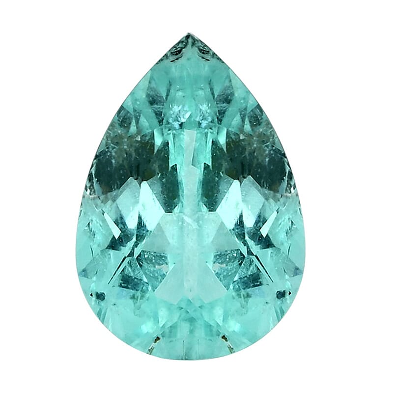 Gem Hunter Collection Certified and Appraised AAAA Paraiba Tourmaline (Pear Free Size) 0.40 ctw
