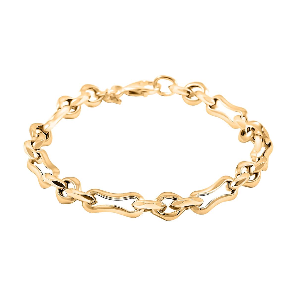 Italian 5.7mm Faceted Infinity Rolo Bracelet in 10K Yellow Gold (7.50 In) 4.50 Grams image number 0