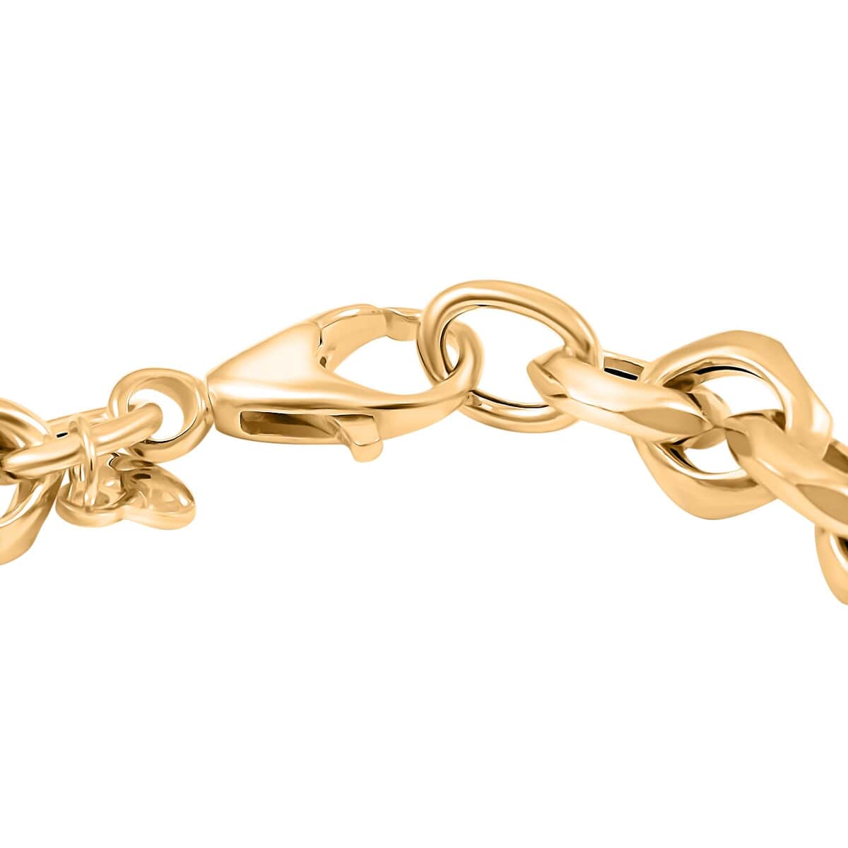 Italian 5.7mm Faceted Infinity Rolo Bracelet in 10K Yellow Gold (7.50 In) 4.50 Grams image number 2