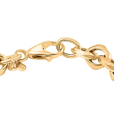Italian 5.7mm Faceted Infinity Rolo Bracelet in 10K Yellow Gold (7.50 In) 4.50 Grams