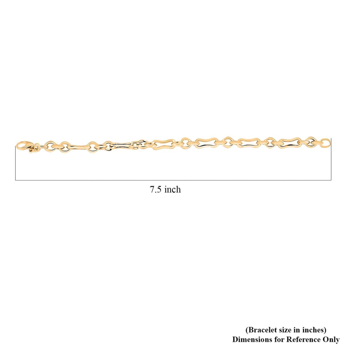 Italian 5.7mm Faceted Infinity Rolo Bracelet in 10K Yellow Gold (7.50 In) 4.50 Grams image number 3