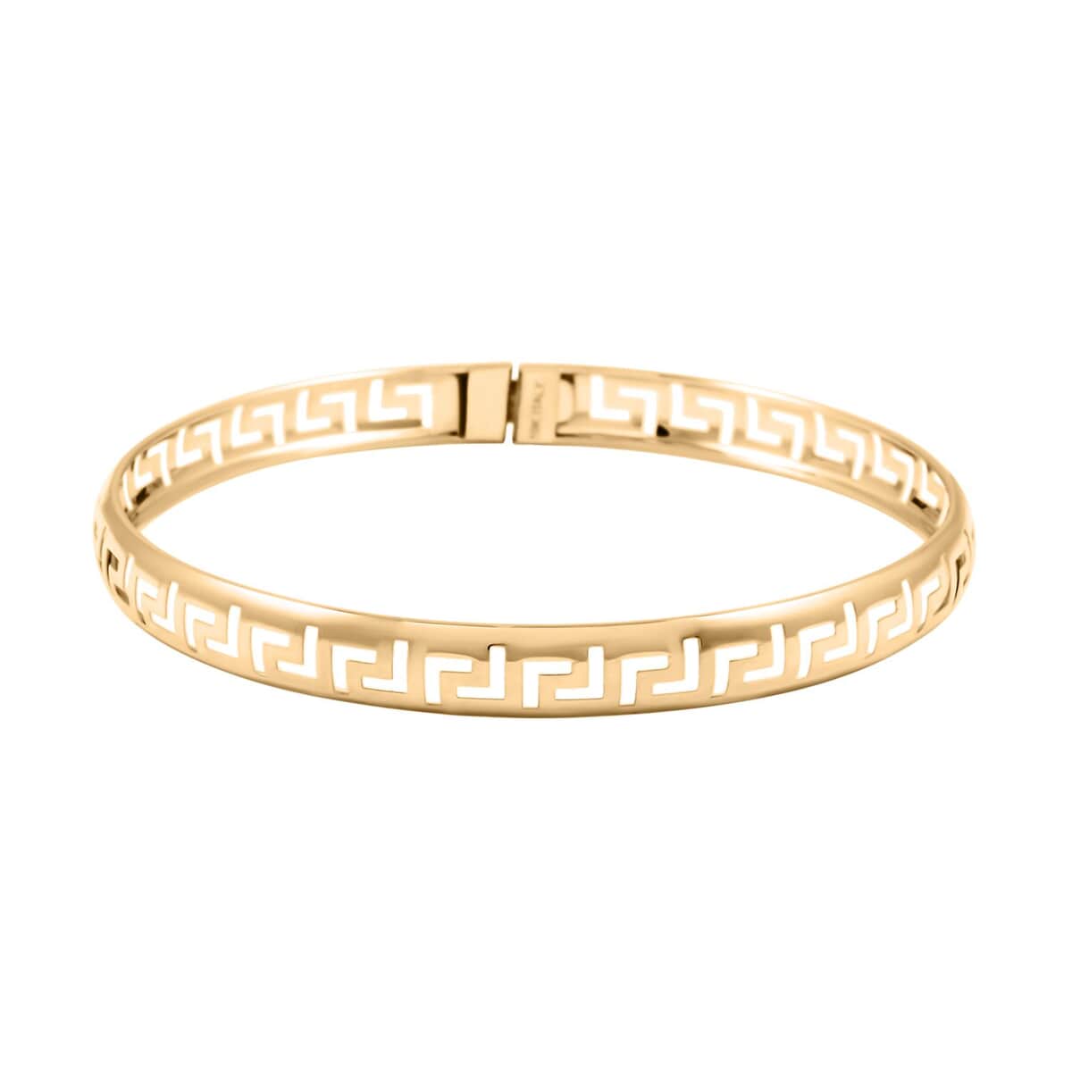 Italian 6mm Greek Key Bangle Bracelet in 10K Yellow Gold (7.25 In) 3.70 Grams image number 0