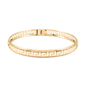 Italian 6mm Greek Key Bangle Bracelet in 10K Yellow Gold (7.25 In) 3.70 Grams