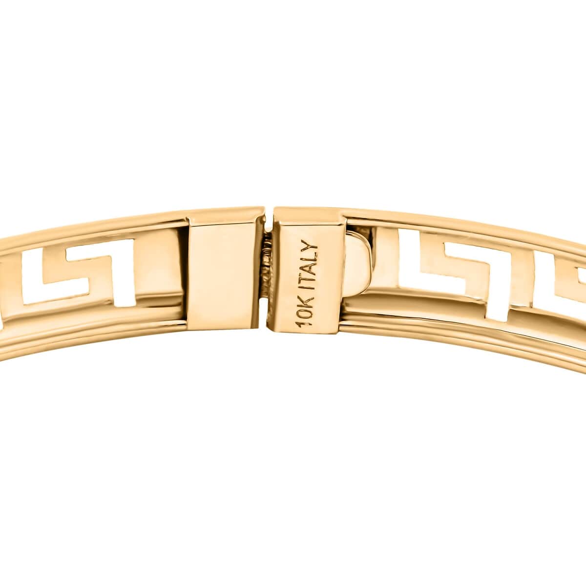 Italian 6mm Greek Key Bangle Bracelet in 10K Yellow Gold (7.25 In) 3.70 Grams image number 3