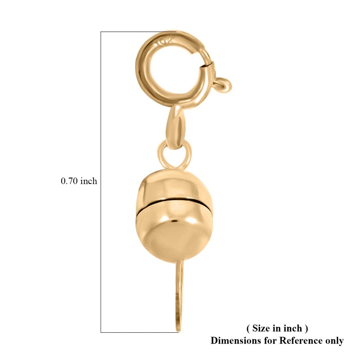 Magnetic Lock with Ring Lock Clasp in 10K Yellow Gold 0.60 Grams image number 3