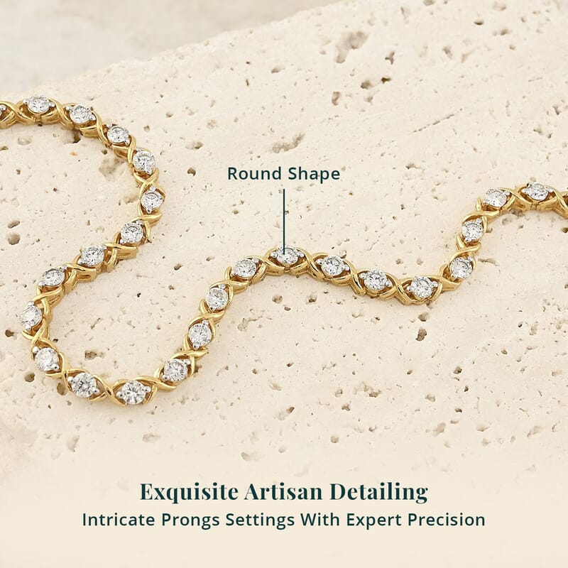 Luxuriant Lab Grown Diamond G SI 2.50 ctw Bracelet in Sterling Silver (7.00 In)