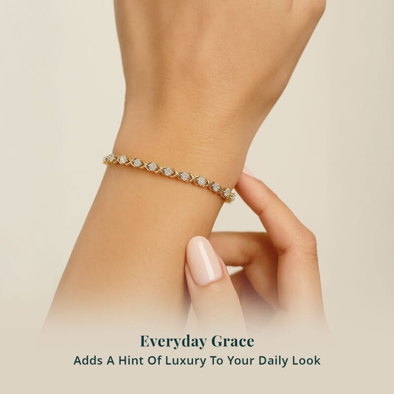 Luxuriant Lab Grown Diamond G SI 2.50 ctw Bracelet in Sterling Silver (7.00 In)