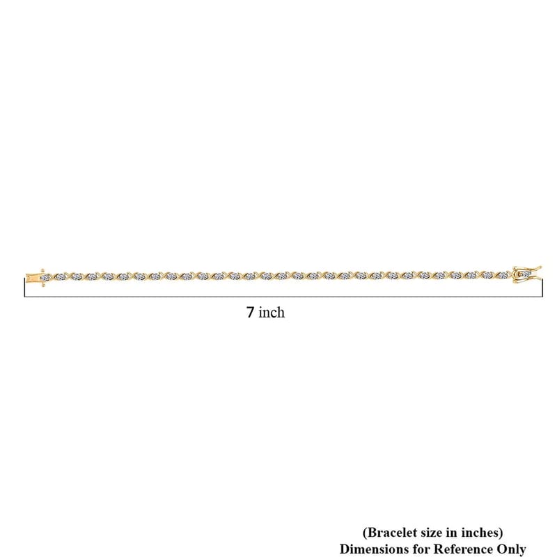 Luxuriant Lab Grown Diamond G SI 2.50 ctw Bracelet in Sterling Silver (7.00 In)