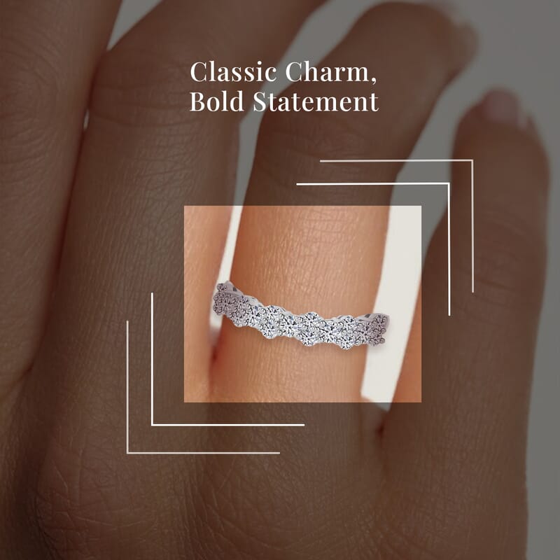 Luxuriant Lab Grown Diamond G SI 0.75 ctw Ring in Sterling Silver (Size 7.0)