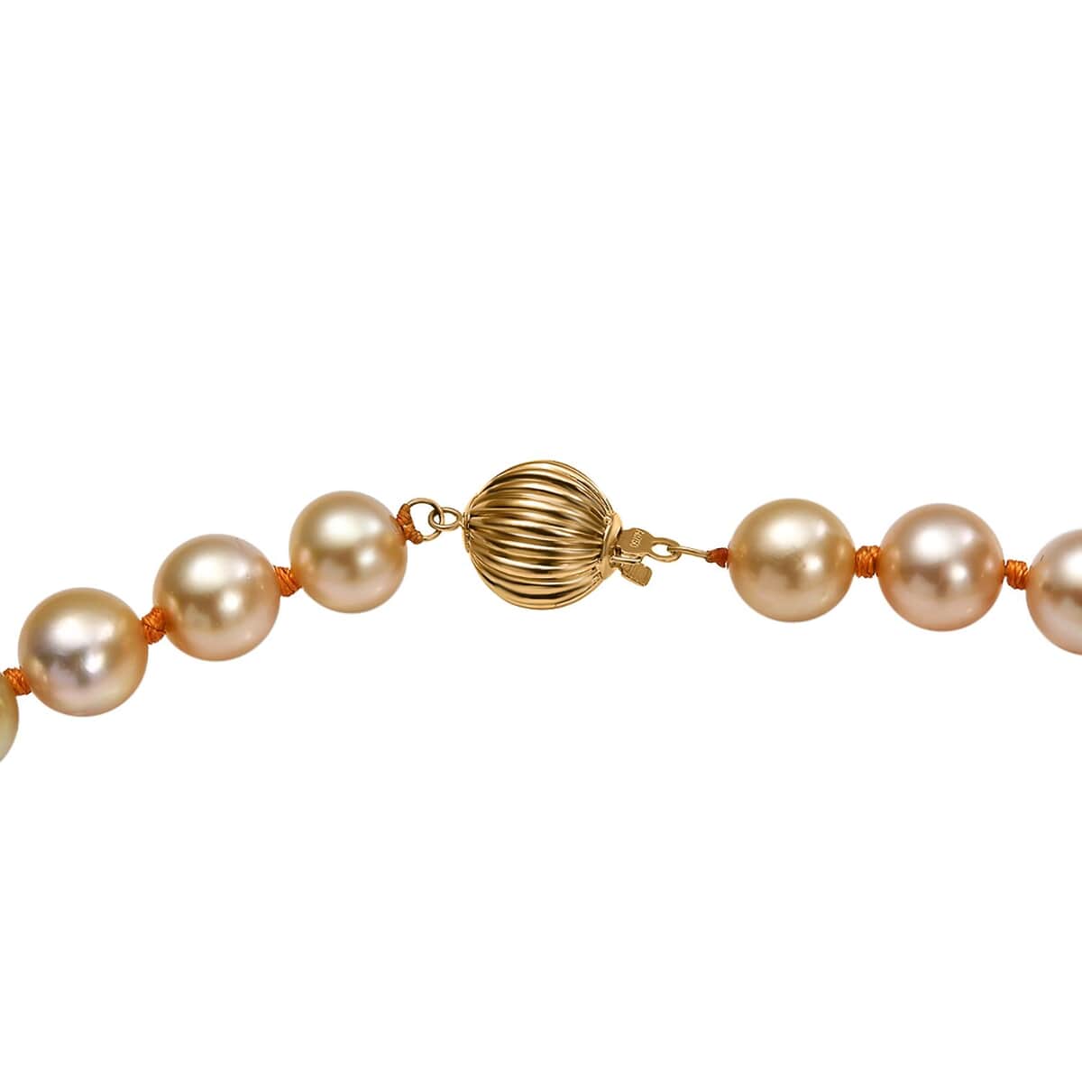 Certified & Appraised Iliana AAAA South Sea Golden Pearl 8-13mm 300.00 ctw Necklace in 18K Yellow Gold 18 Inches image number 4