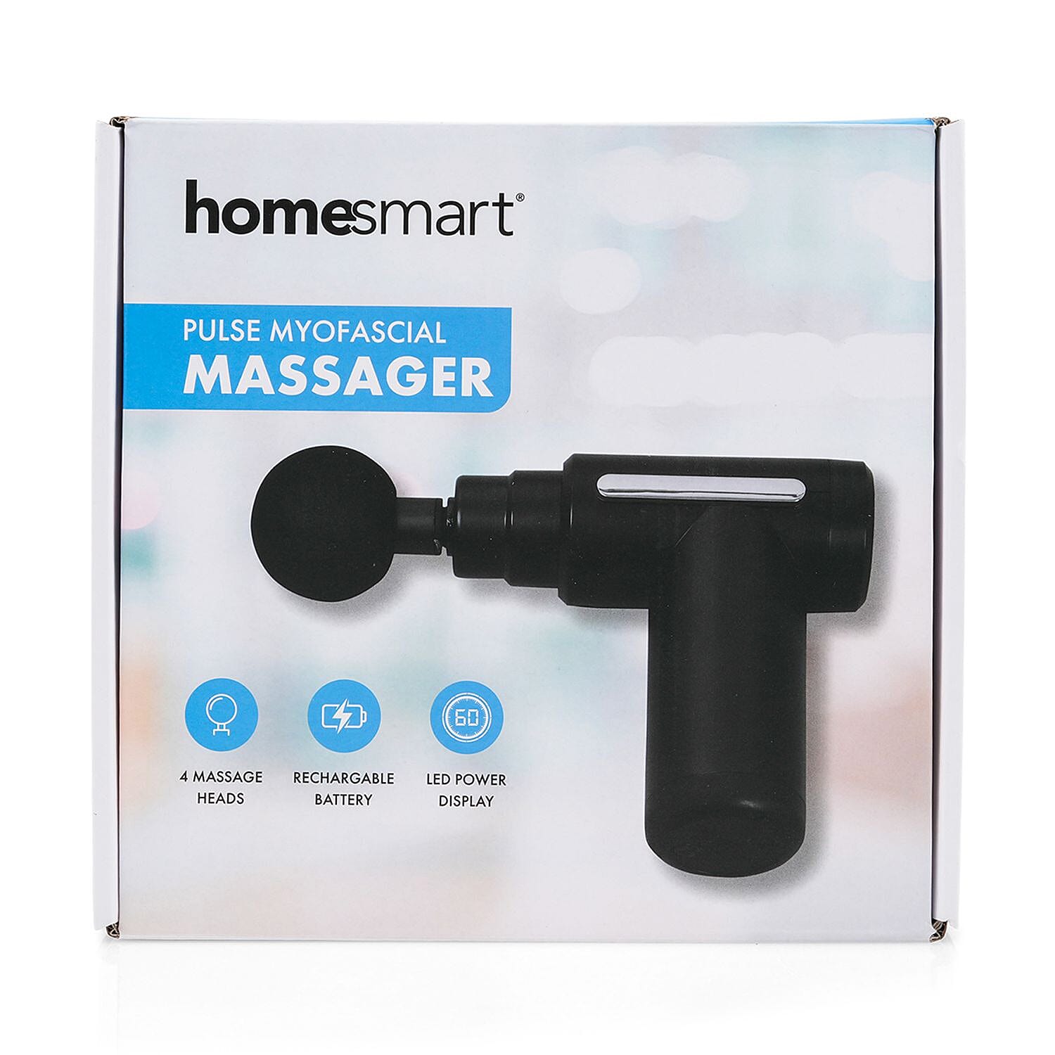 Homesmart Pulse Myofascial Massage Gun with 4 Massage Heads