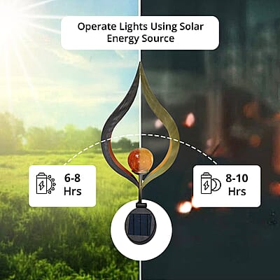 Flame Shaped Solar Garden Fire Effect Stake LED Light