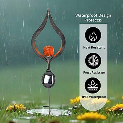 Flame Shaped Solar Garden Fire Effect Stake LED Light