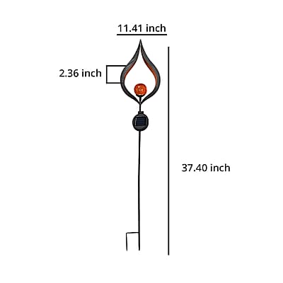 Flame Shaped Solar Garden Fire Effect Stake LED Light