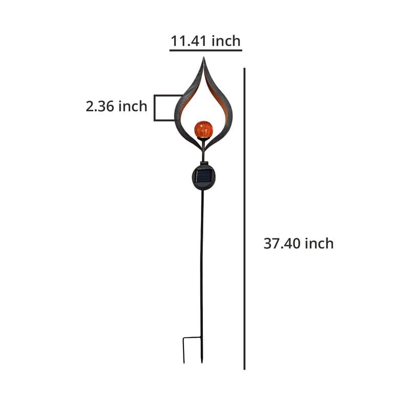 Flame Shaped Solar Garden Fire Effect Stake LED Light