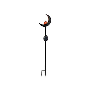 Crescent Moon Shaped Solar Garden Fire Effect Stake LED