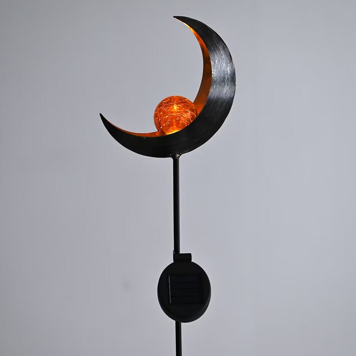 Ankur's Treasure Chest Crescent Moon Shaped Solar Garden Fire Effect Stake LED image number 7
