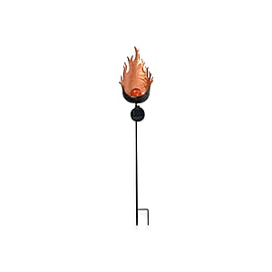 Flame Shaped Solar Garden Fire Effect Stake LED Light 