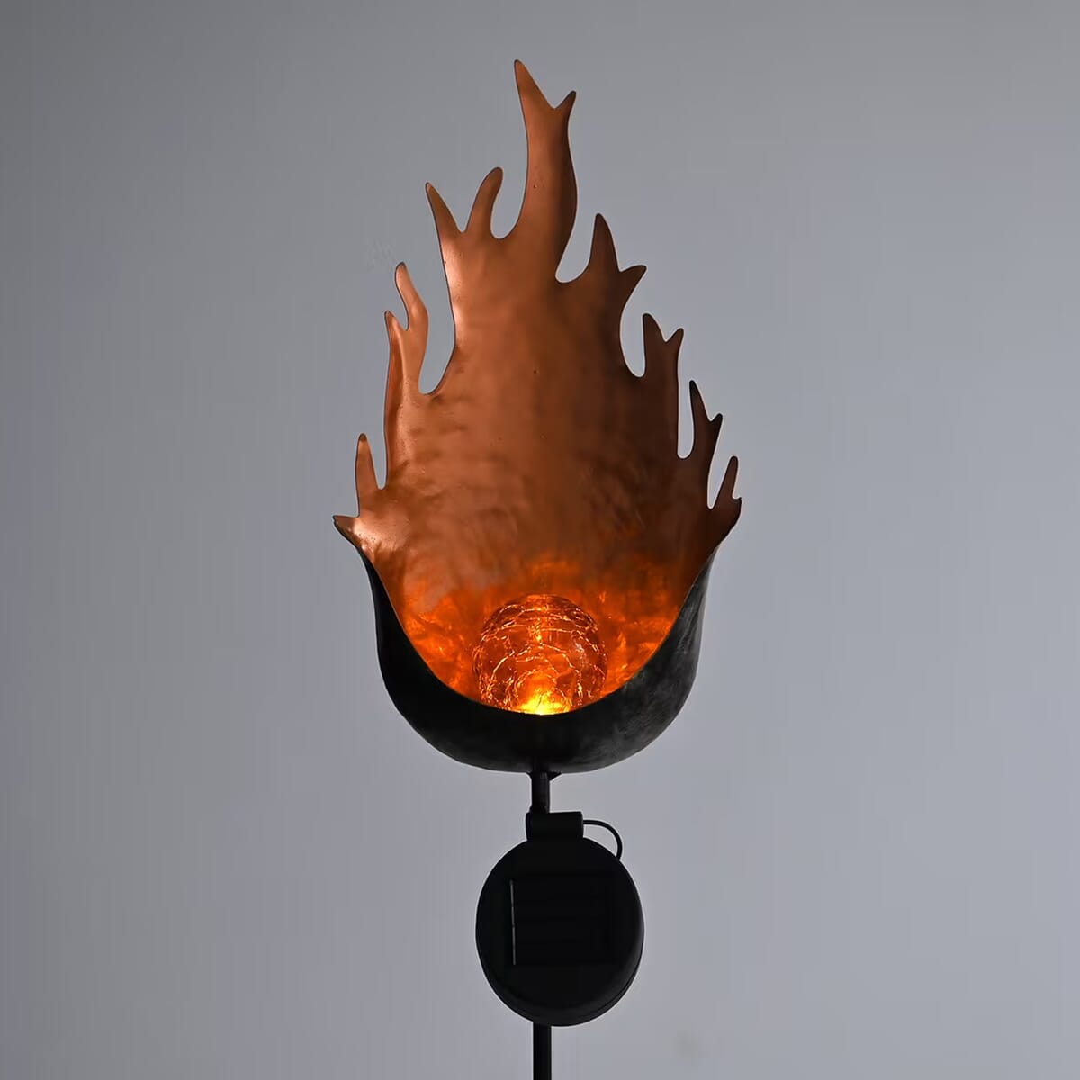 Flame Shaped Solar Garden Fire Effect Stake LED Light  image number 7