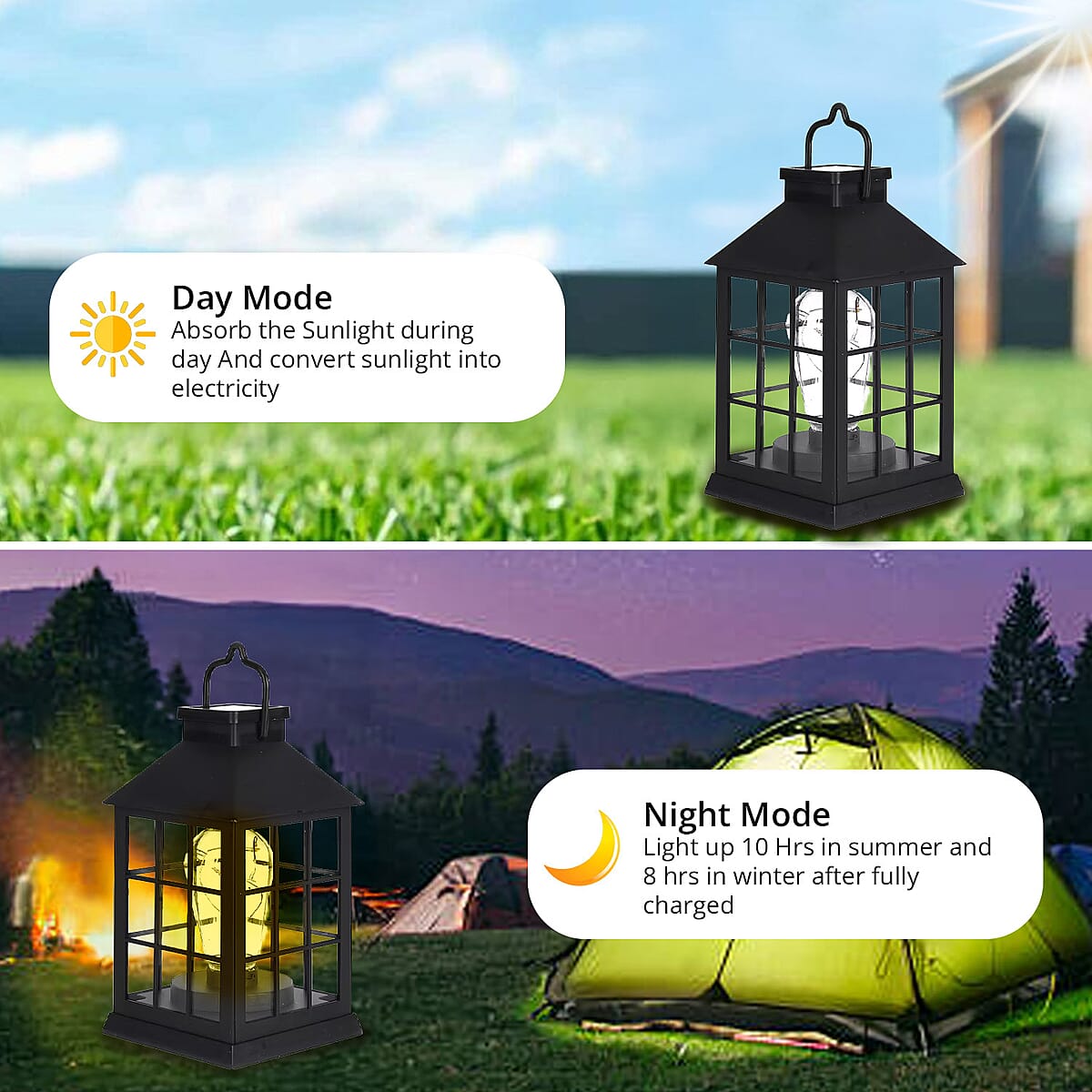 Copper LED String Lights Solar Lantern image number 3